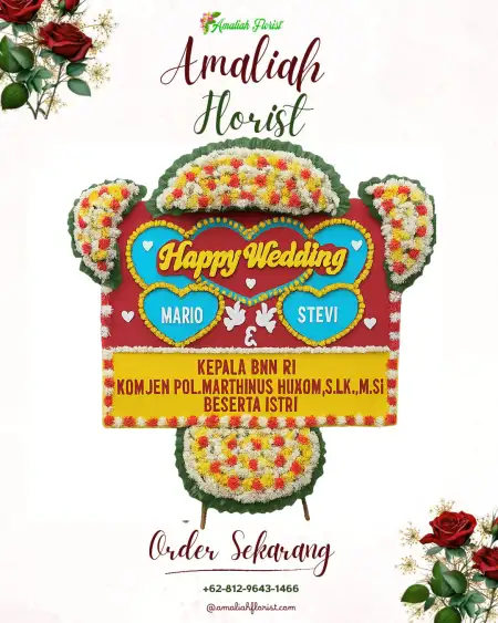 Papan Bunga Pernikahan Mondokan
